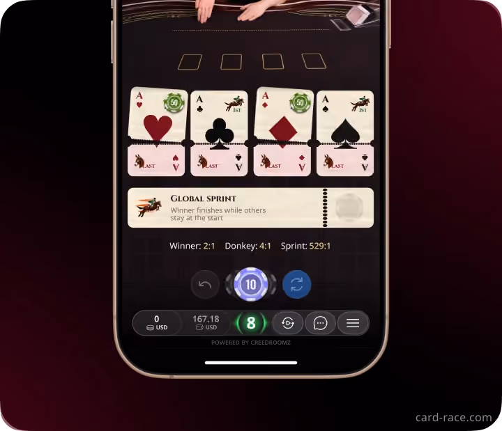 Card Race big win